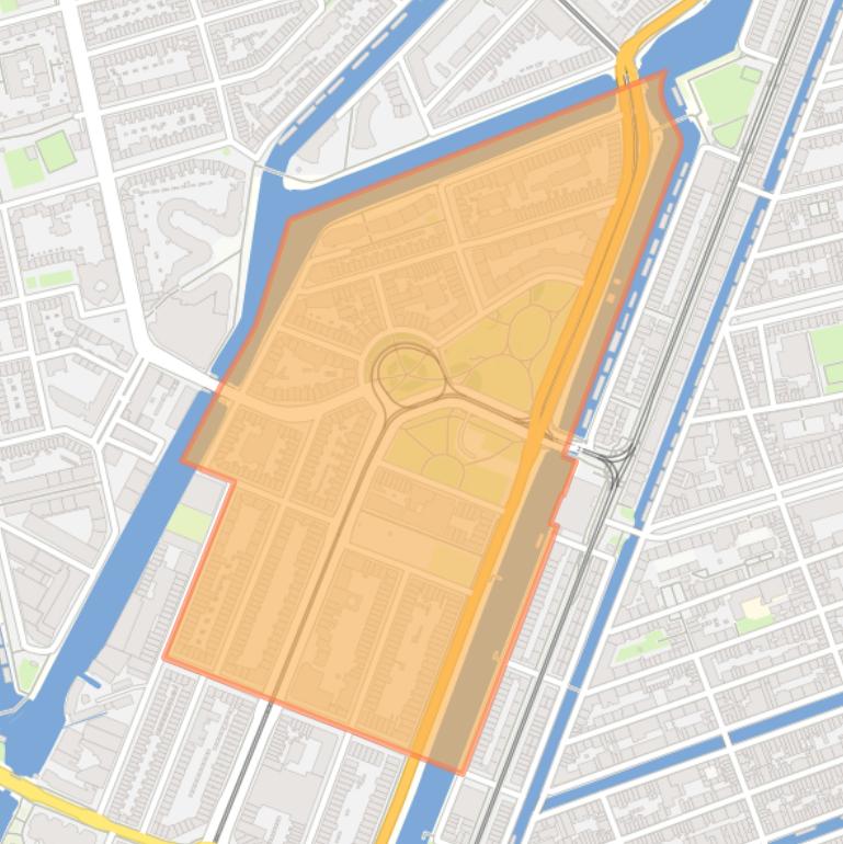 Kaart van de Frederik Hendrikbuurt-Noord.