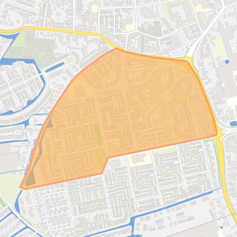 Kaart van de buurt Frederiksoord-Noord.