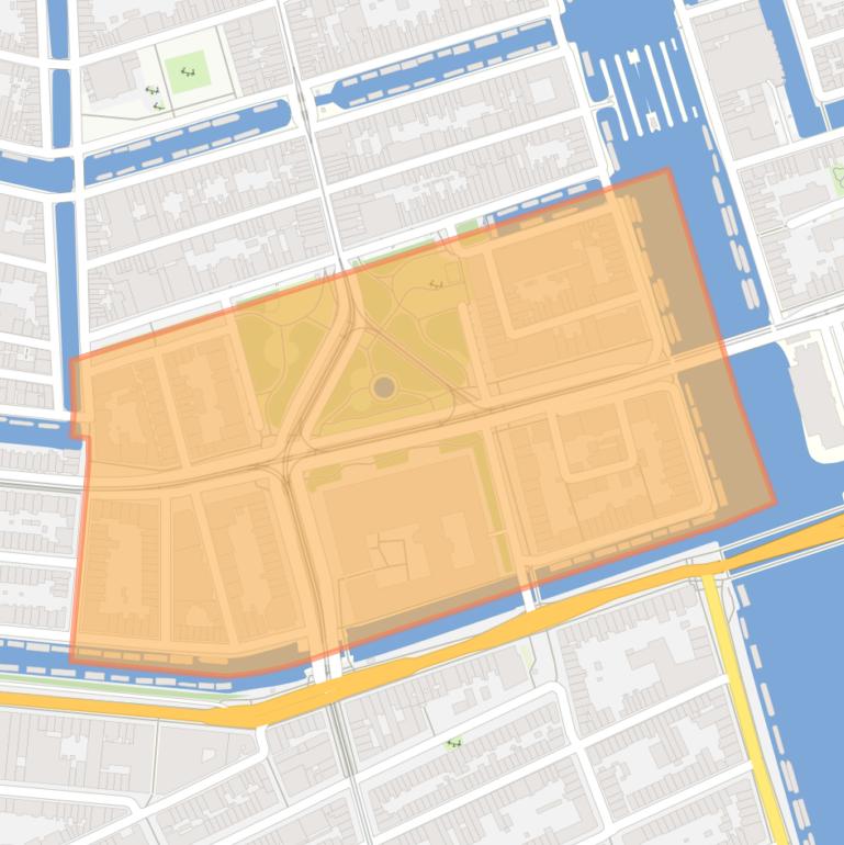 Kaart van de Frederikspleinbuurt.