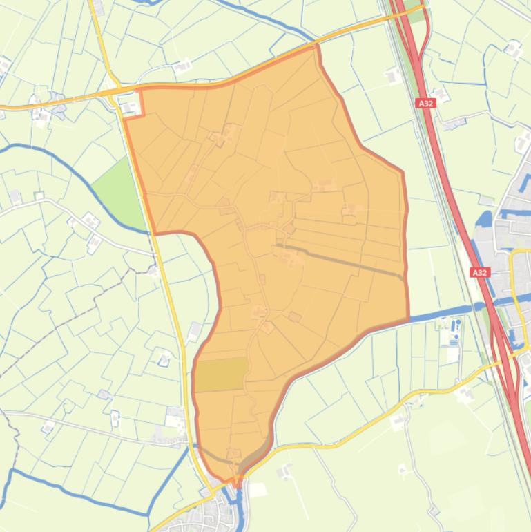 Kaart van de buurt Friens.