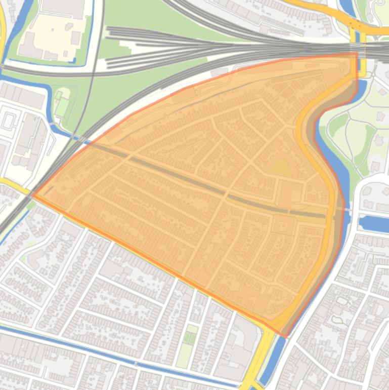 Kaart van de buurt Garenkokerskwartier.