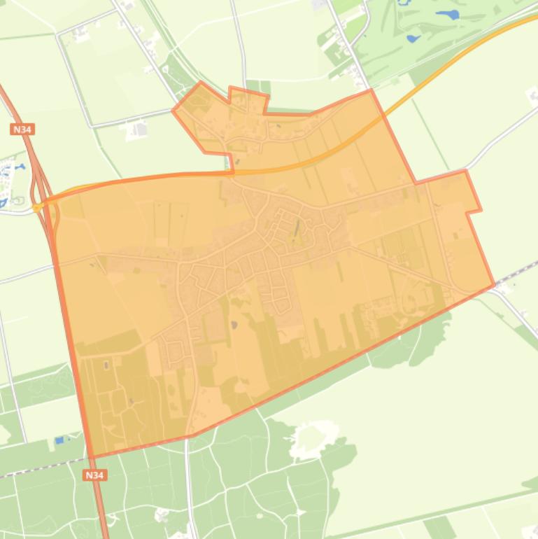 Kaart van de buurt Gasselte.