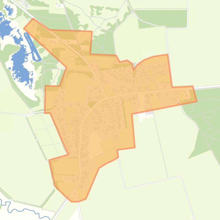 Kaart van de buurt Gasteren.