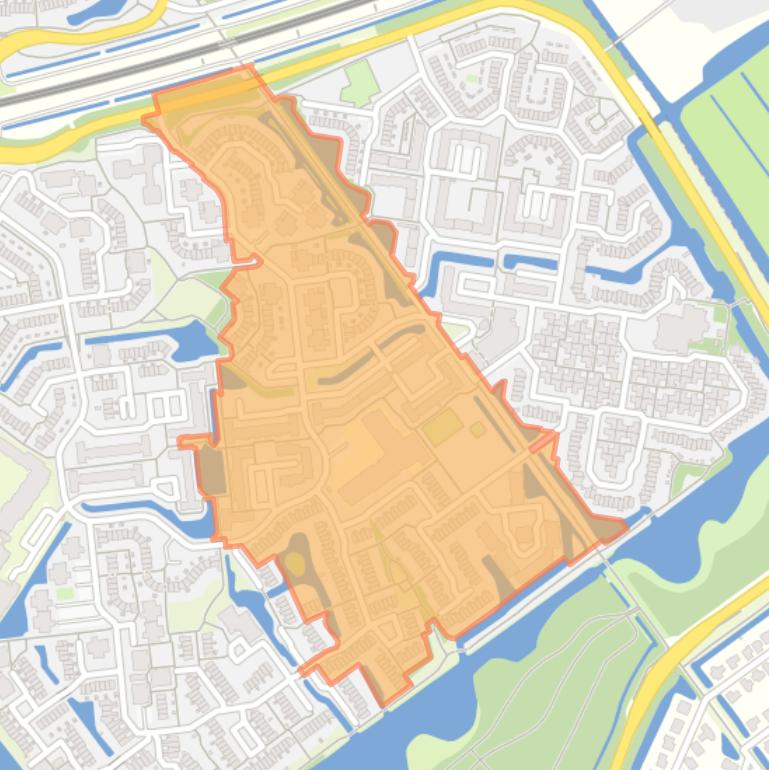 Kaart van de Gebouwenbuurt.