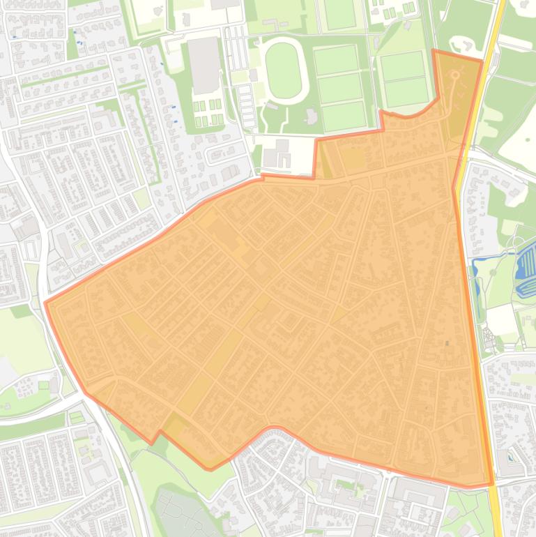 Kaart van de buurt Geenhoven.