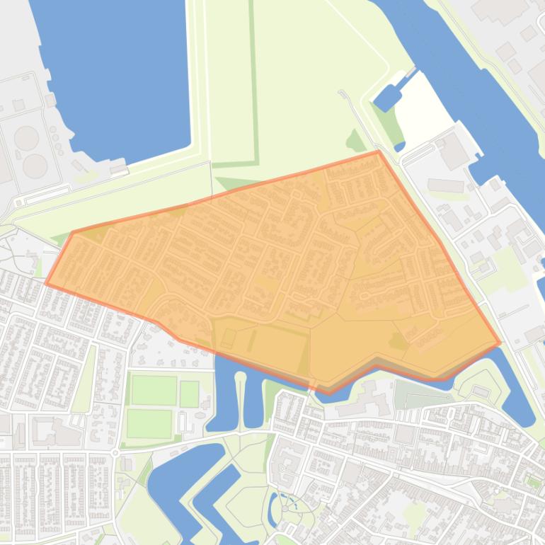 Kaart van de buurt Geertruidenberg-Noord.