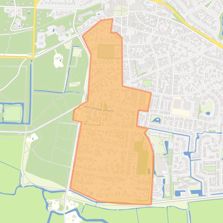 Kaart van de buurt Geest.