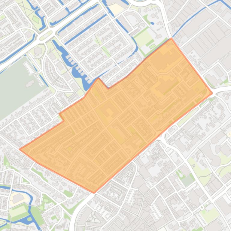 Kaart van de buurt Geestcomplex.