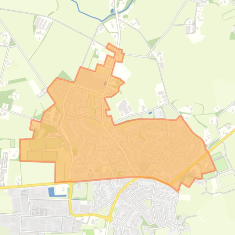 Kaart van de buurt Geesteren noord.