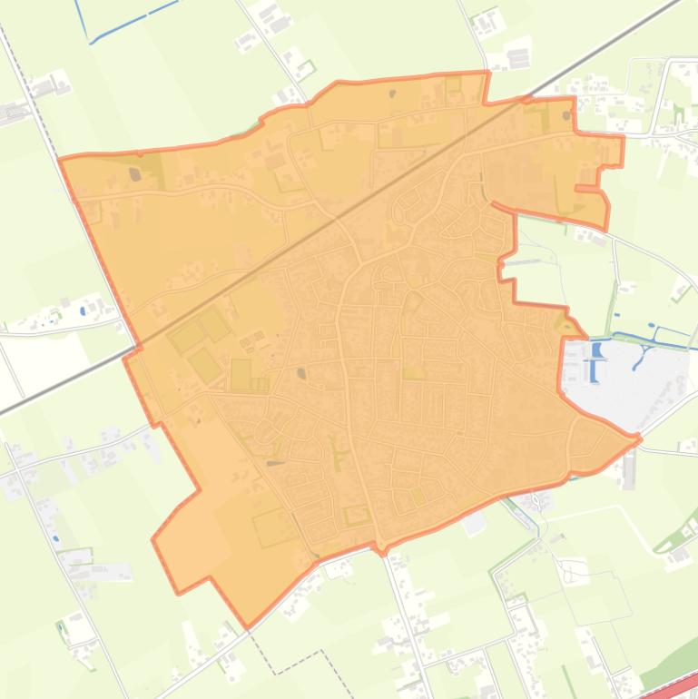 Kaart van de buurt Geffen.