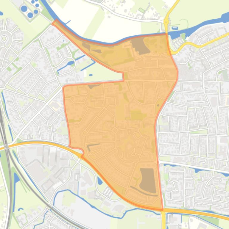 Kaart van de buurt Geldermalsen Middengebied.