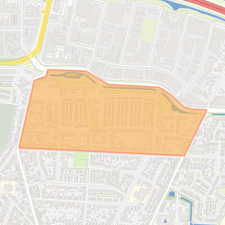 Kaart van de buurt Gelderse Blom.