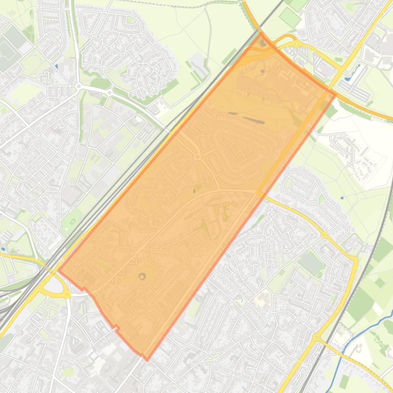 Kaart van de buurt Geleen-Noord.