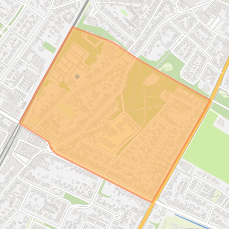 Kaart van de buurt Gemeentebos.