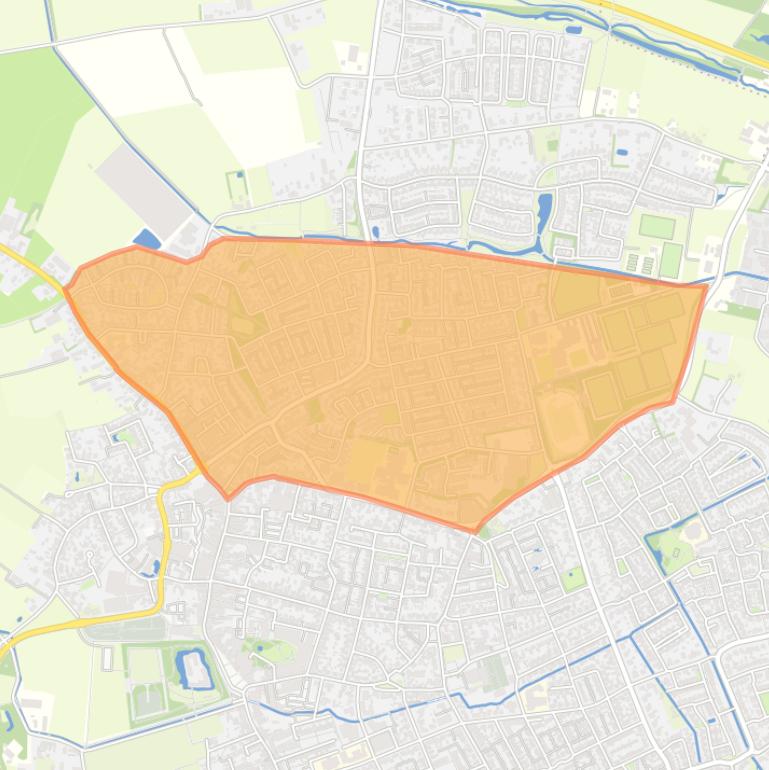 Kaart van de buurt Gemert-Noord.