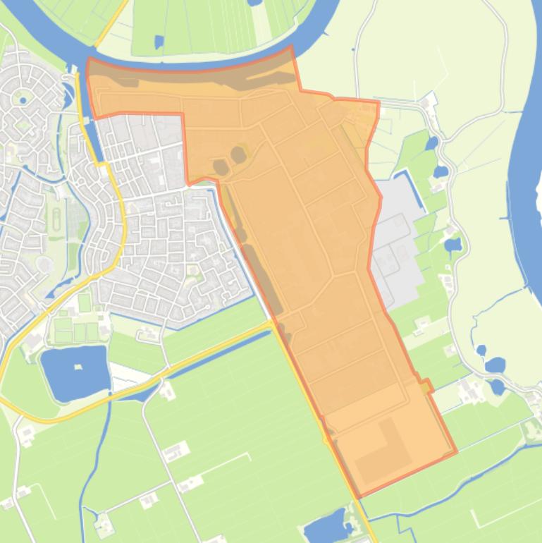 Kaart van de buurt Genemuiden Industrieterrein.