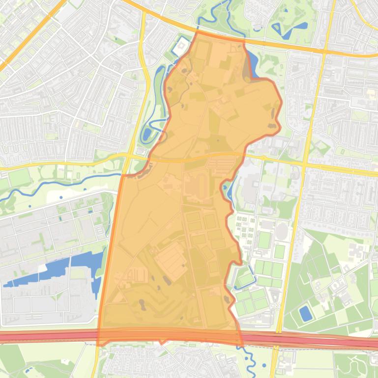 Kaart van de buurt Gennep.