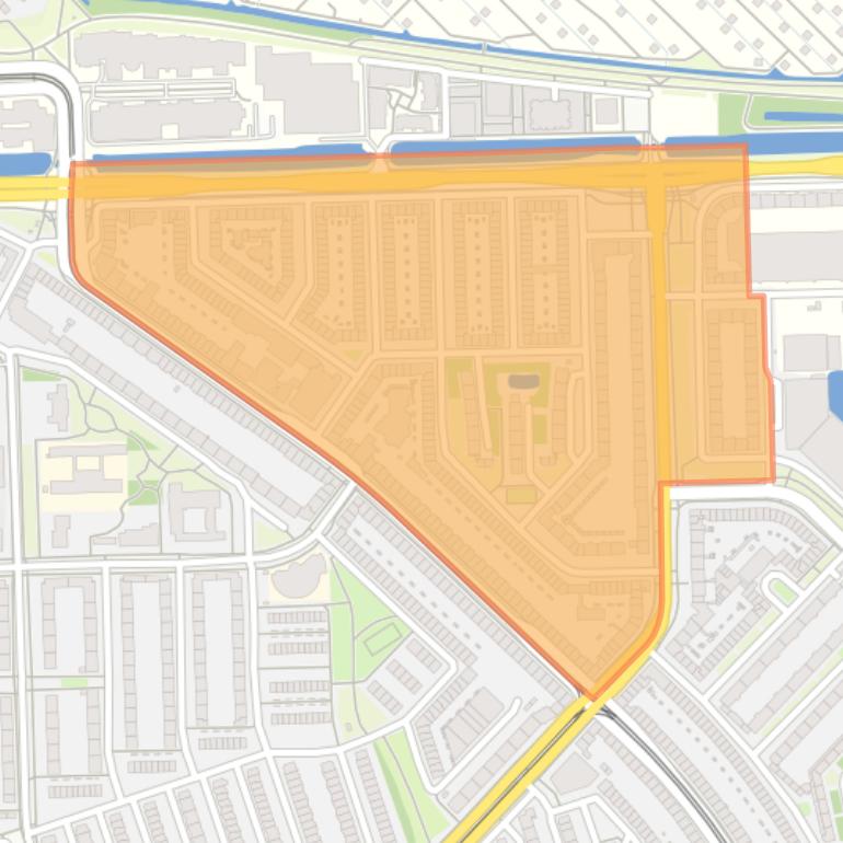 Kaart van de Gibraltarbuurt.