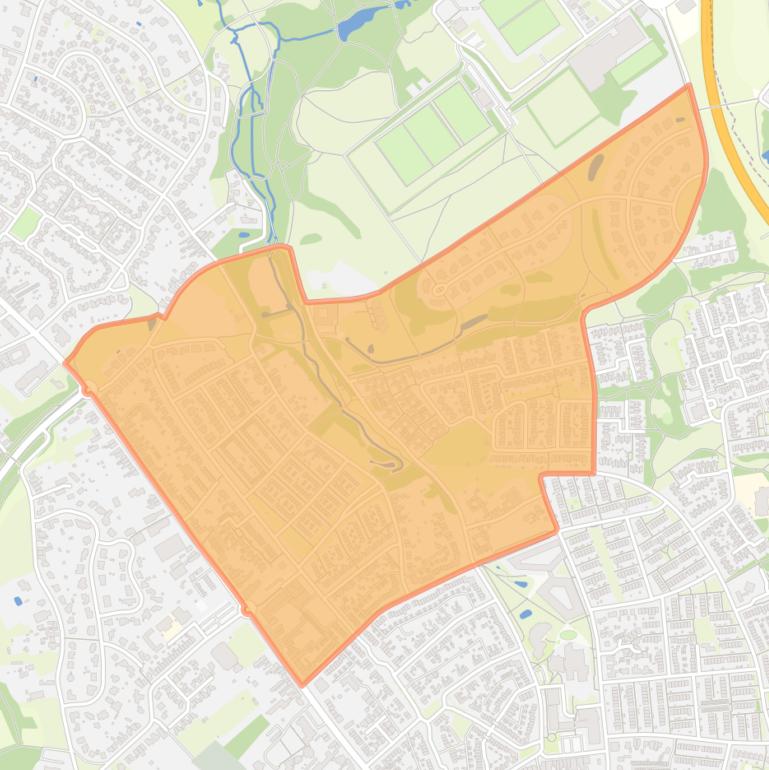 Kaart van de buurt Giesenveld.