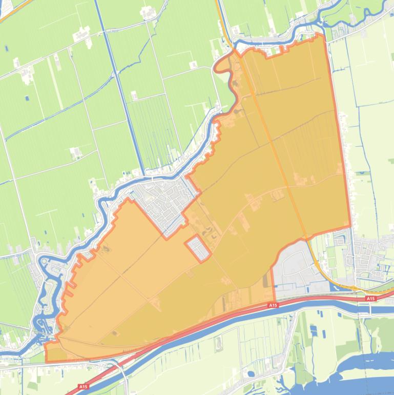 Kaart van de buurt Giessenburg-Buitengebied-Zuid.