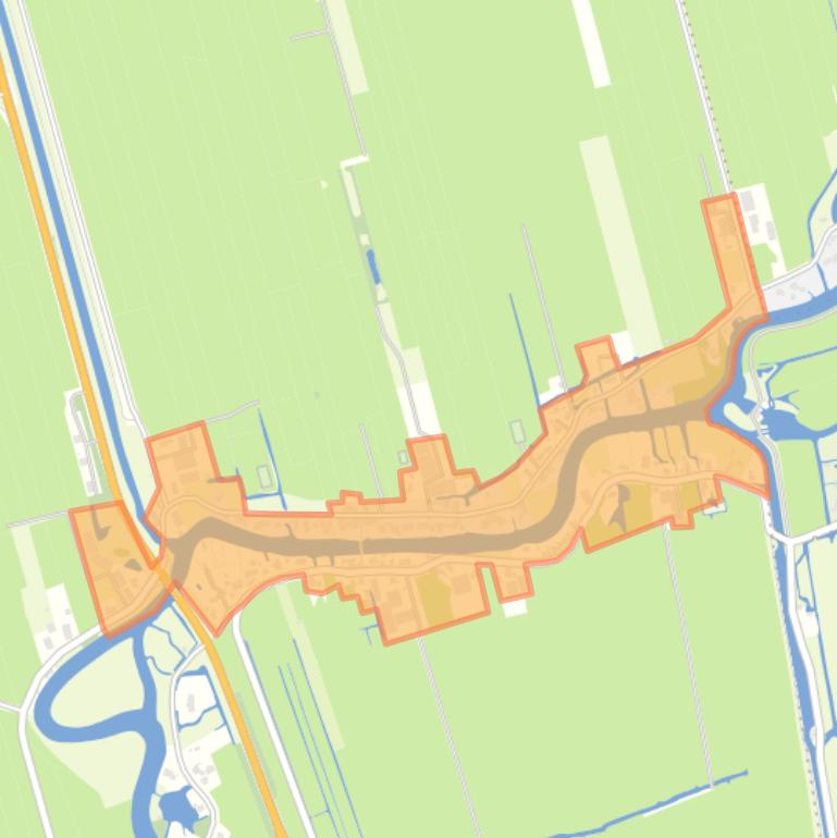 Kaart van de buurt Giessenburg-Oost.