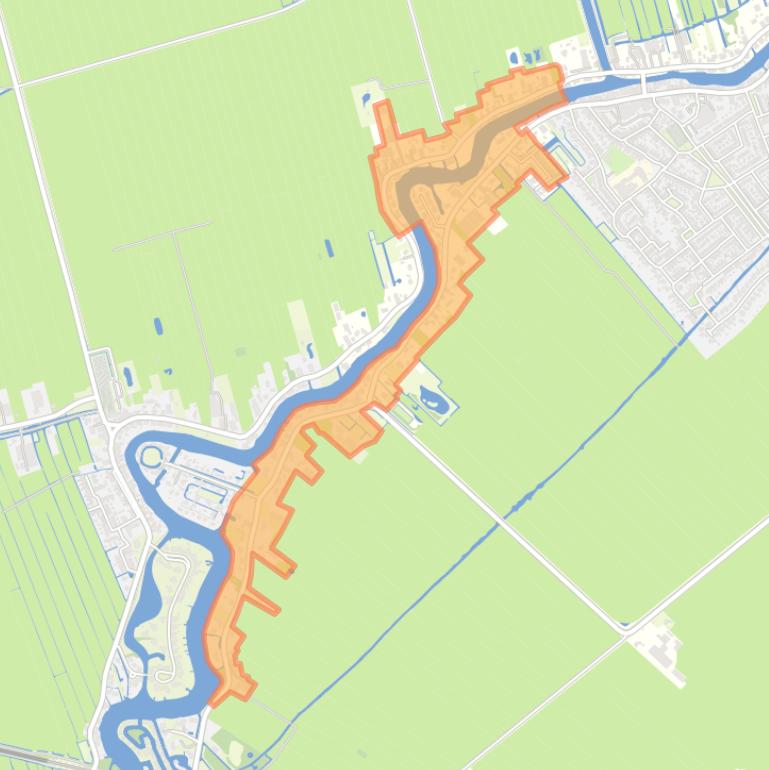 Kaart van de buurt Giessenburg-West.