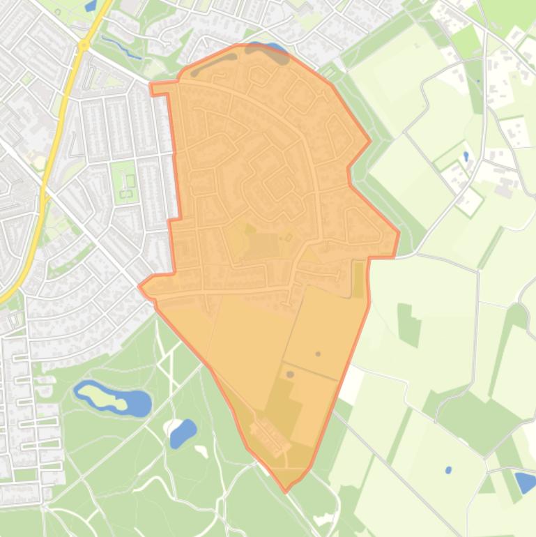 Kaart van de buurt Gijzenrooi.