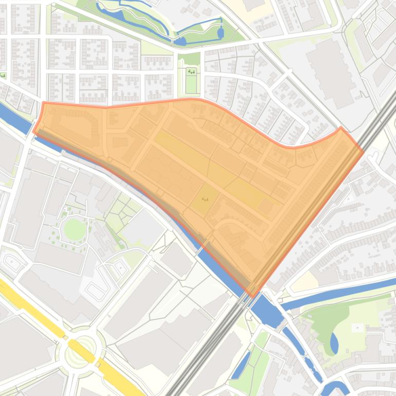 Kaart van de buurt Gildekwartier.