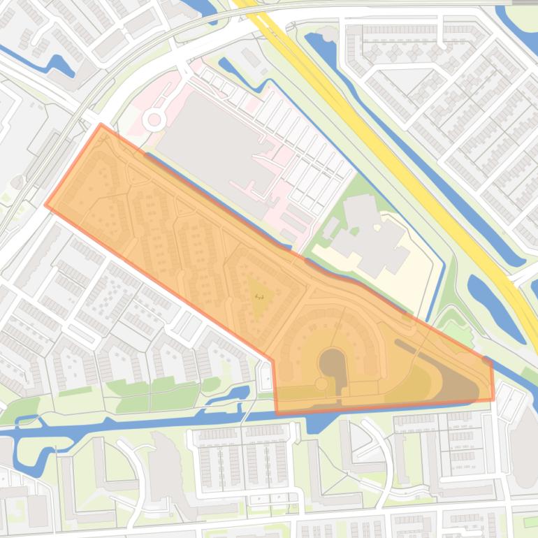 Kaart van de buurt Gildenwijk-Oost.