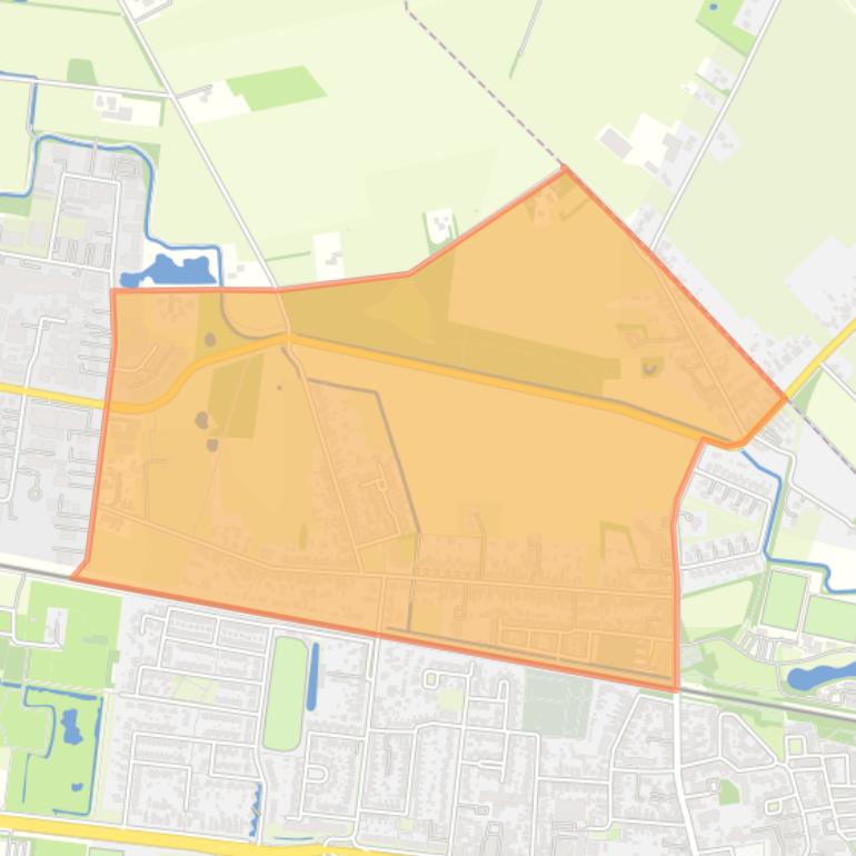 Kaart van de buurt Glanerveld.