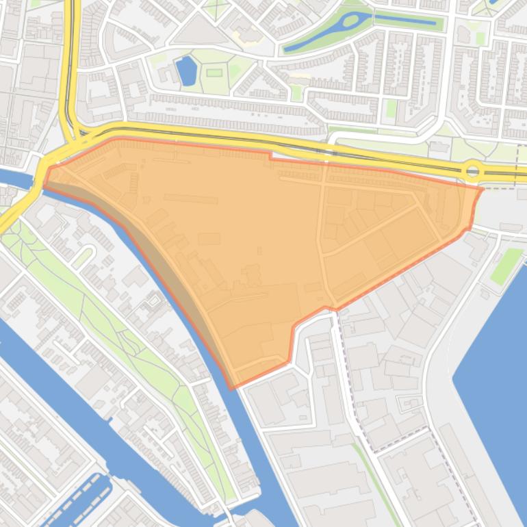 Kaart van de Glasbuurt.