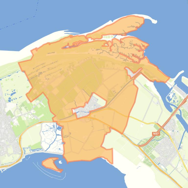 Kaart van de buurt Goedereede buitengebied.