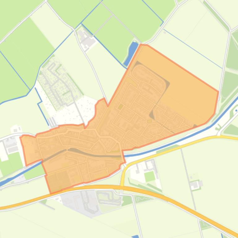 Kaart van de buurt Goedereede woonkern.