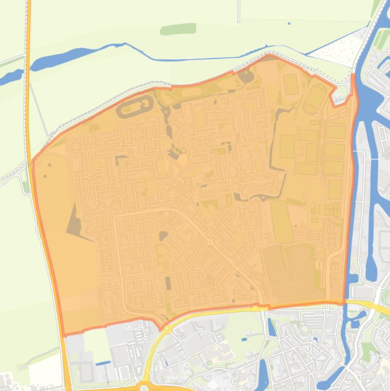 Kaart van de buurt Goes-Noordwest.