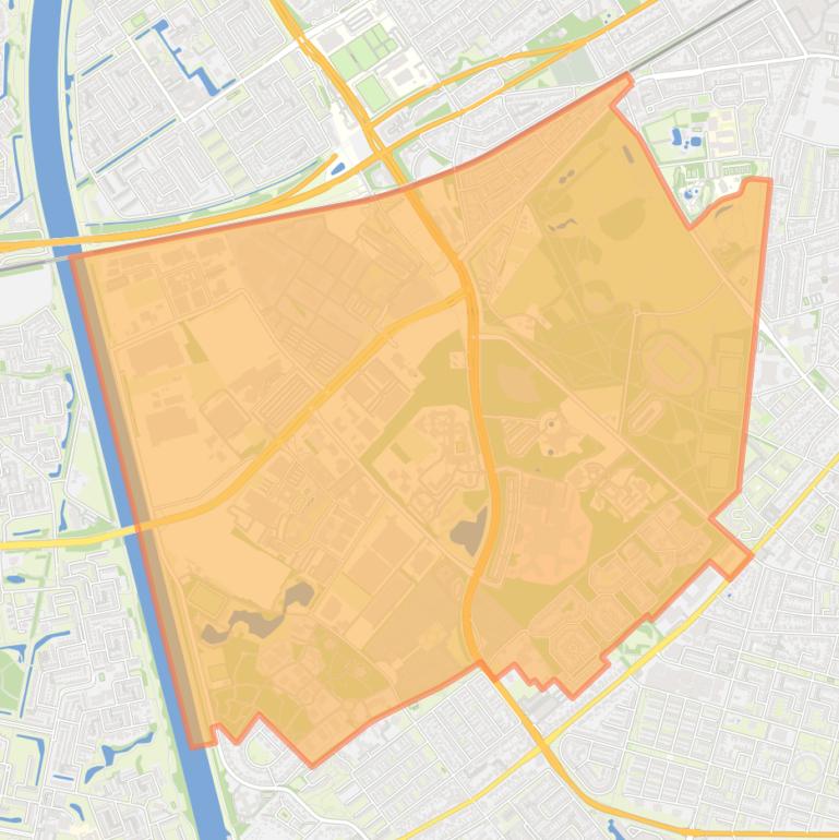 Kaart van de buurt Goffert.