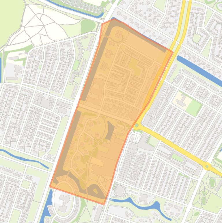 Kaart van de Golfstroombuurt.