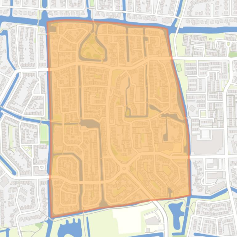 Kaart van de buurt Gommerwijk Oost.
