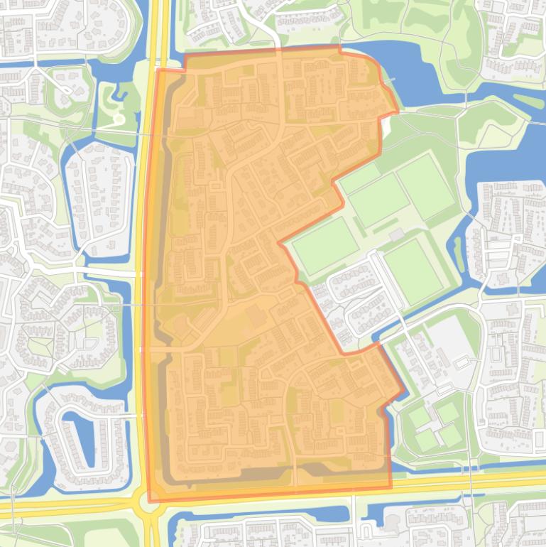 Kaart van de buurt Gondel.