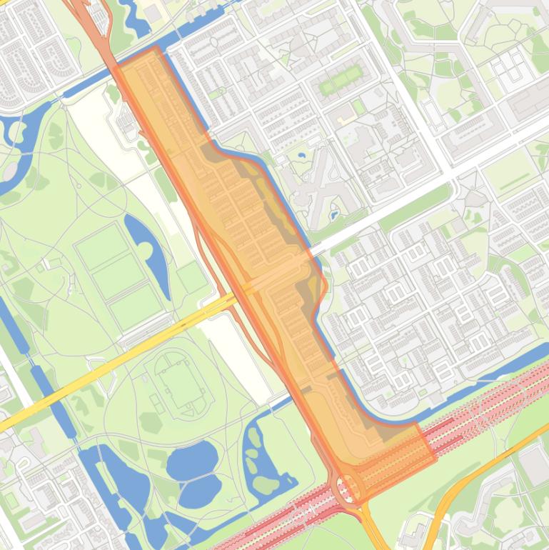 Kaart van de buurt Gooise Kant.