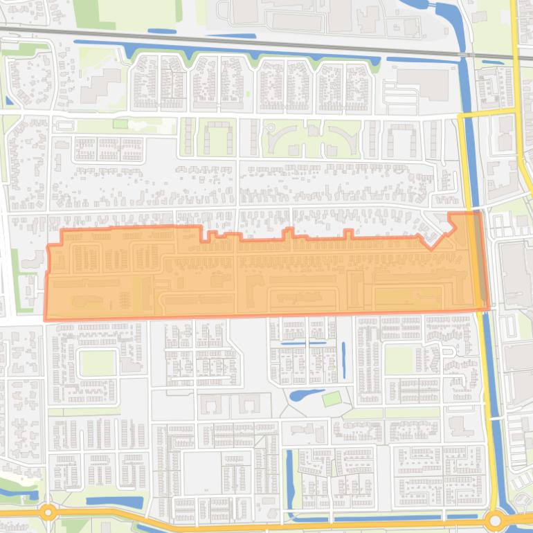 Kaart van de buurt Gorecht-Noord.