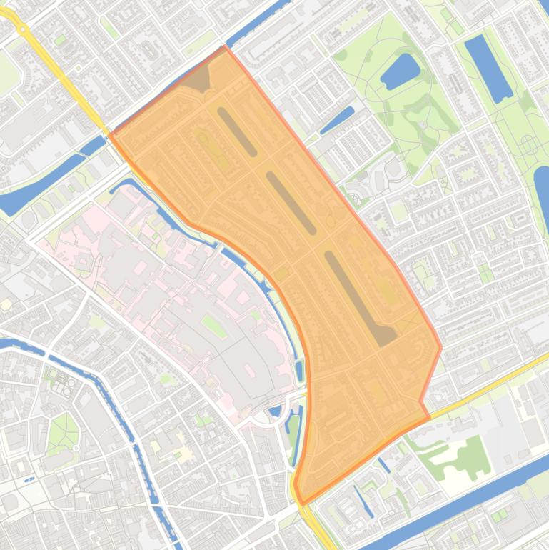 Kaart van de Gorechtbuurt.