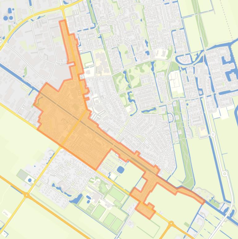 Kaart van de buurt Gorredijk-Centrum.