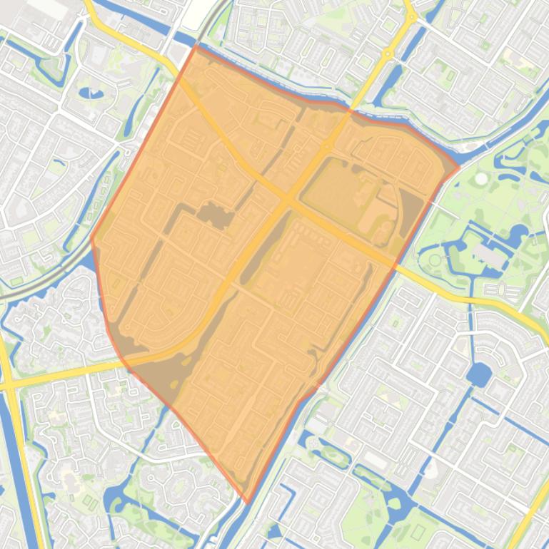 Kaart van de buurt Gors-Noord.