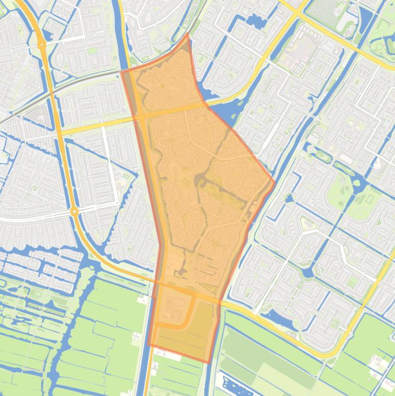 Kaart van de buurt Gors-Zuid.