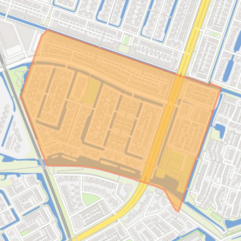 Kaart van de Gouden Griffelbuurt.