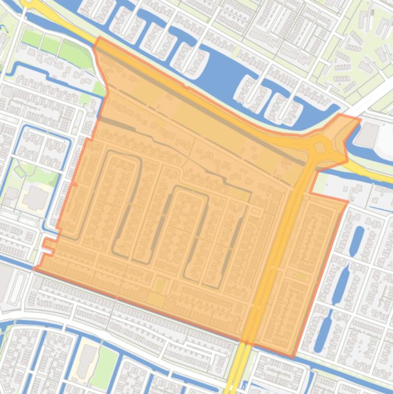 Kaart van de Gouden Uilbuurt.