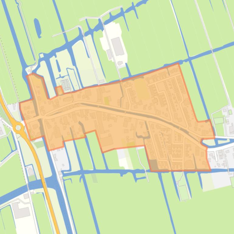 Kaart van de buurt Goudriaan-Dorp.