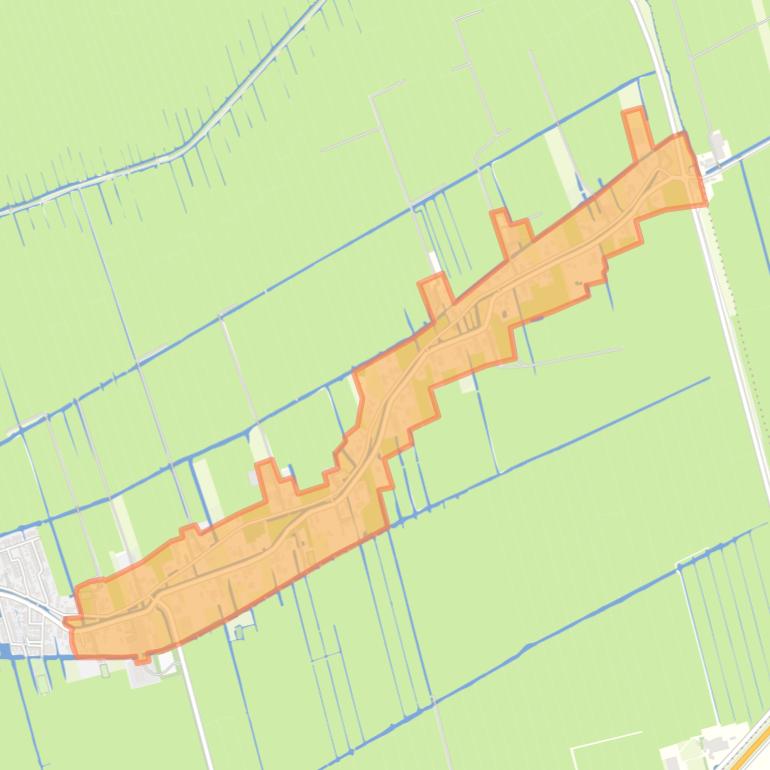 Kaart van de buurt Goudriaan-Oost.