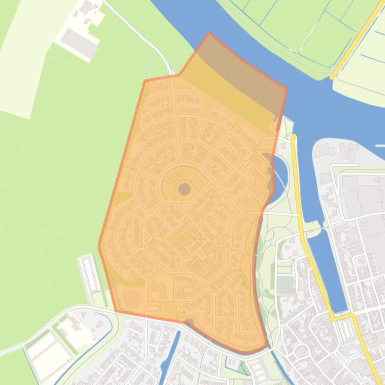 Kaart van de buurt Greente.