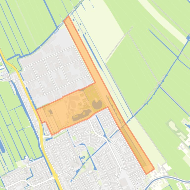 Kaart van de buurt Groenbuffer noord.